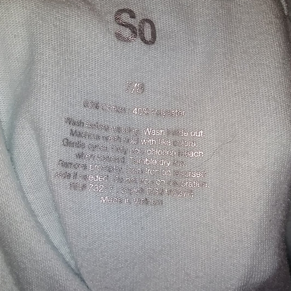 Hooded, blue ombre, T-shirt. Includes pockets - Picture 6 of 6